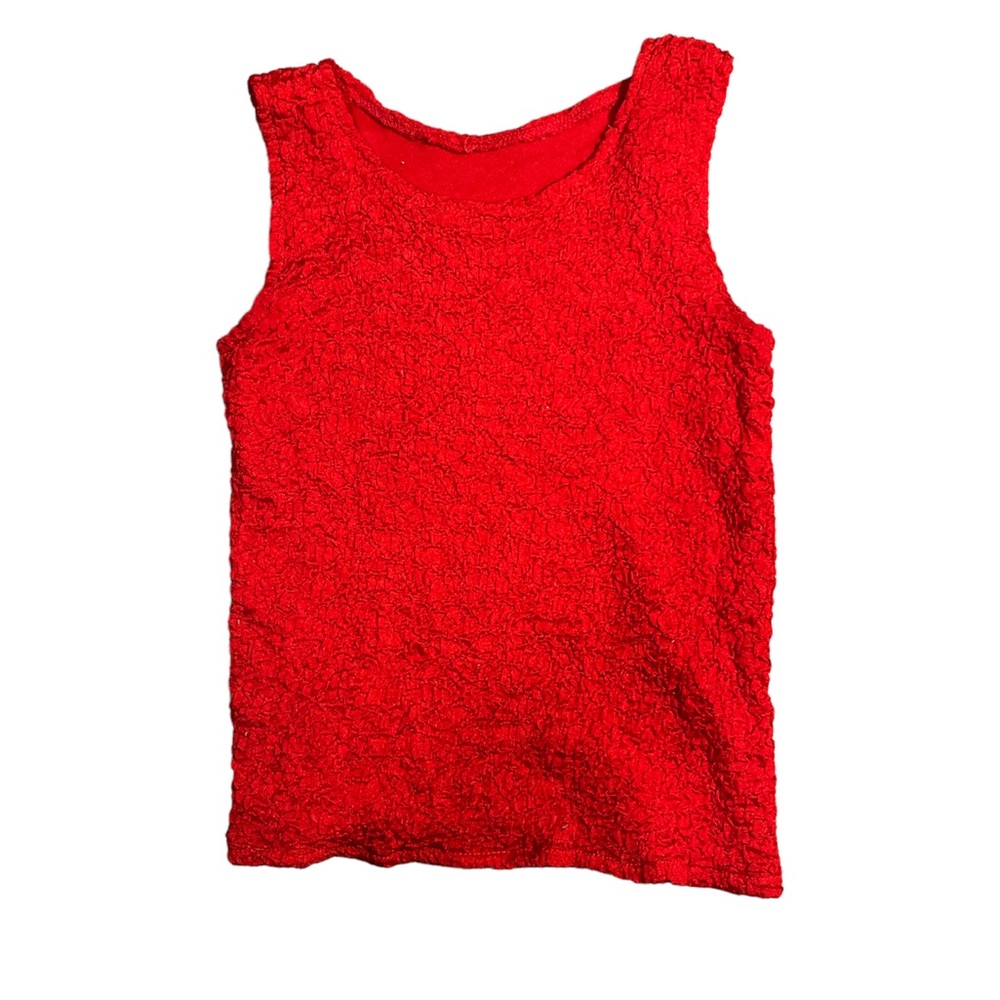 Red Scrunch Tank Top Vintage